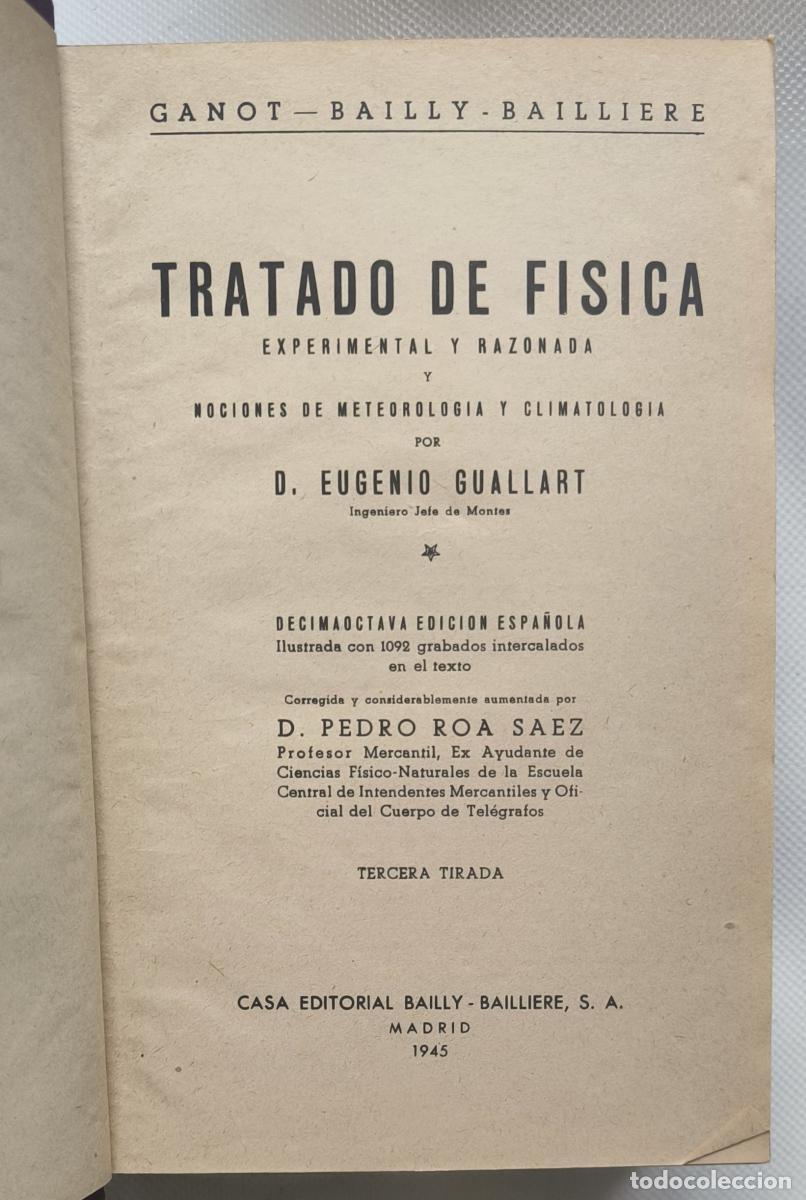 Libros: Tratado elemental de f&iacute;sica experimental y razonada y nociones de meteorolog&iacute;a y climatolog&iacute;a - Euge