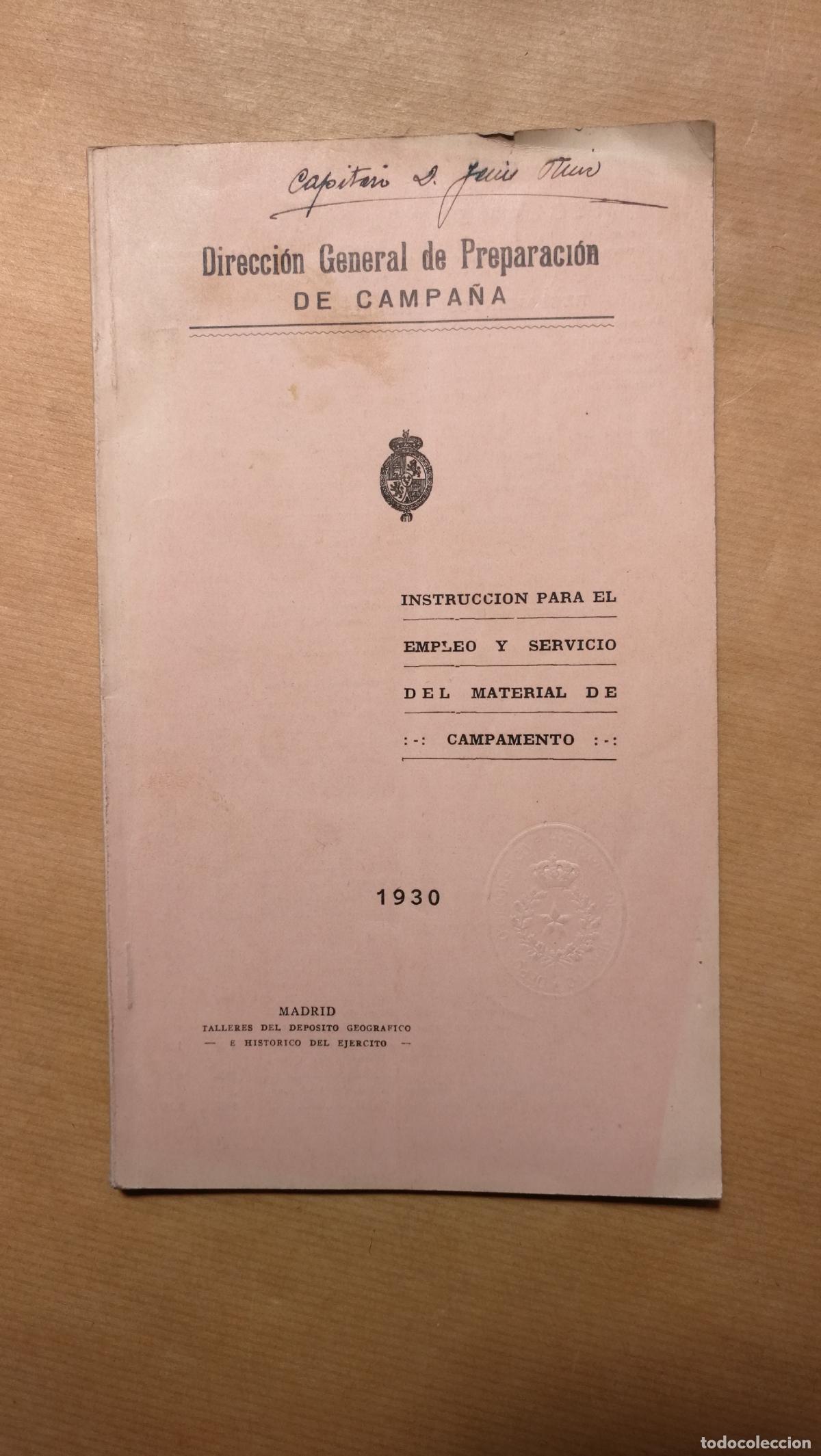 books: Instrucciones para el empleo y servicio del material de campamento. - Estado Mayor Central del Ej&eacute;rc