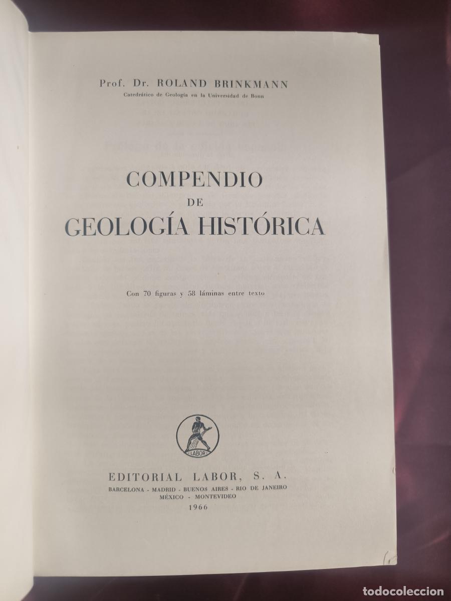Libros: Compendio de geolog&iacute;a hist&oacute;rica - Dr. Roland Brinkmann
