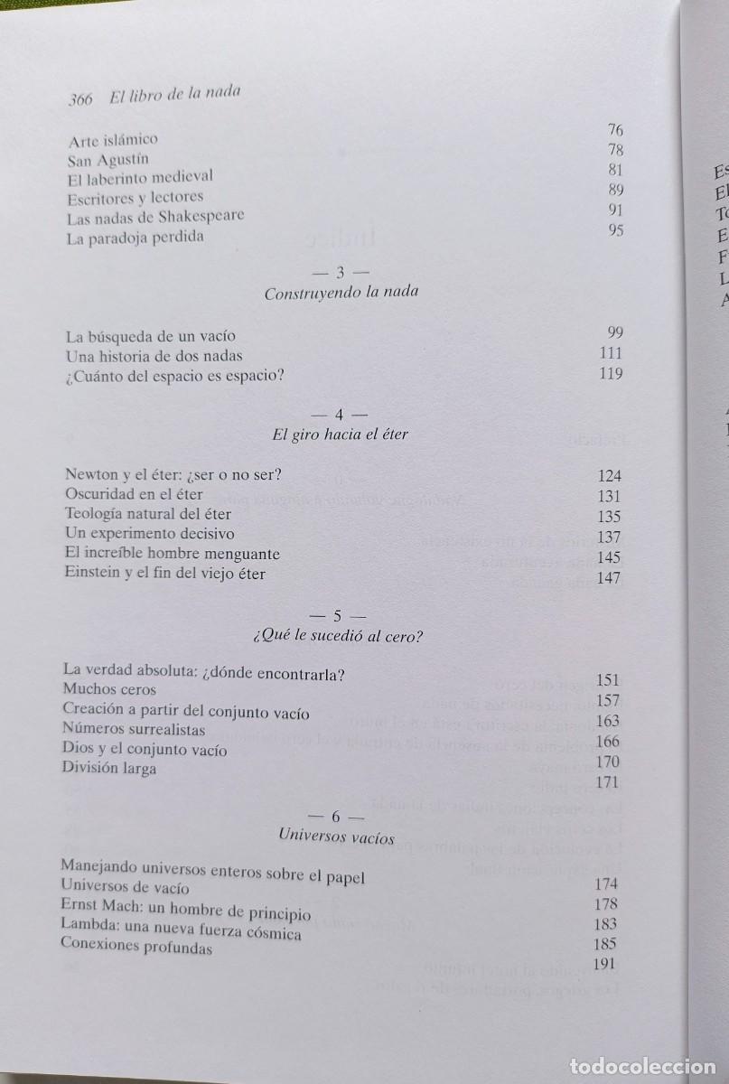 Libros: EL LIBRO DE LA NADA - JOHN D. BARROW - DRAKONTOS - EDITORIAL CR&Iacute;TICA - 2001. - Foto 3