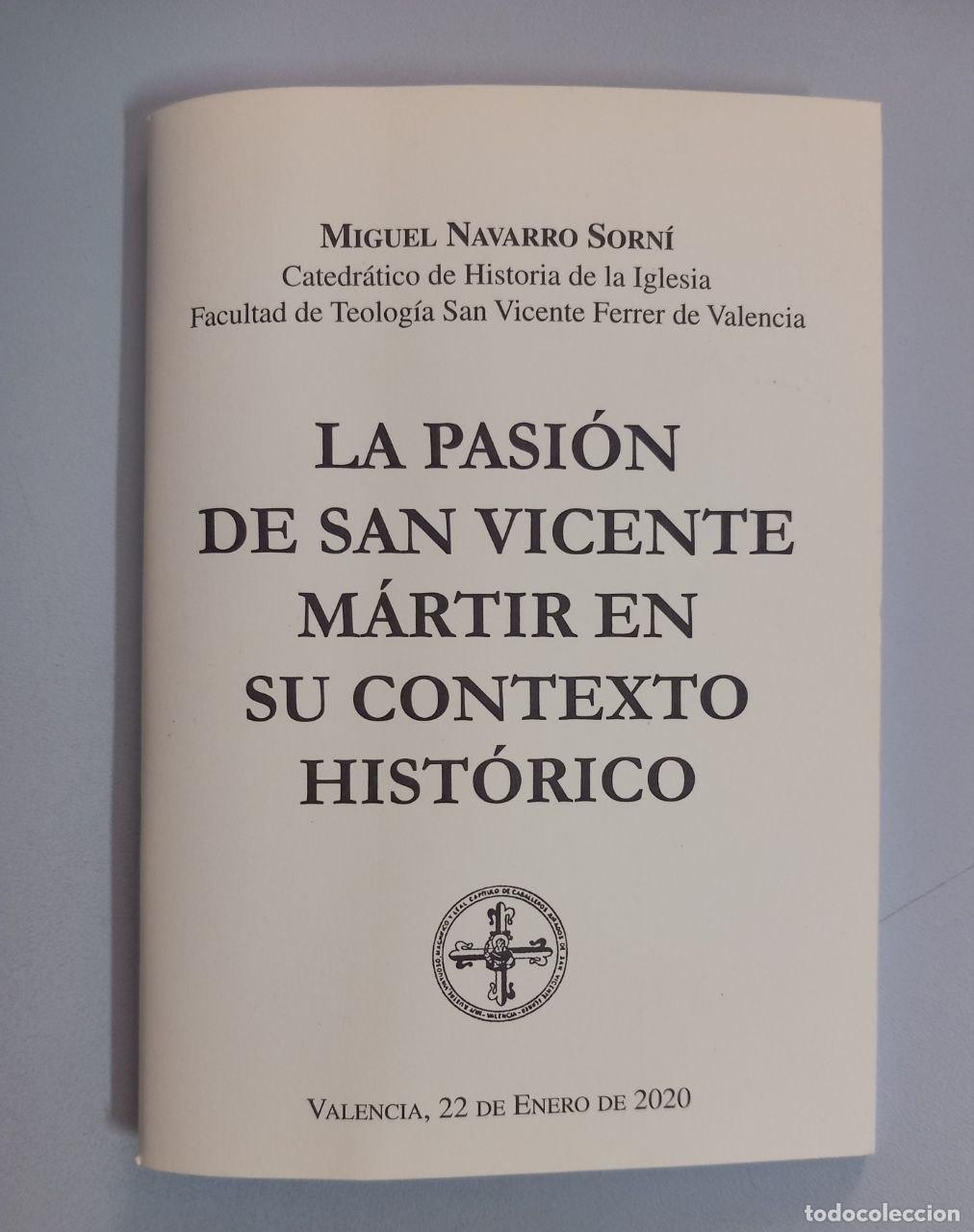 Libros: La pasi&oacute;n de San Vicente M&aacute;rtir en su contexto. - NAVARRO SORN&Iacute;, Miguel: