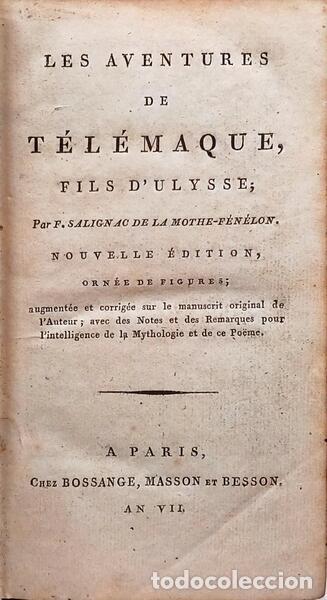 B&uuml;cher: F&Eacute;NELON. (Fran&ccedil;ois de Salignac de La Mothe) - LES AVENTURES DE T&Eacute;L&Eacute;MAQUE, FILS D'ULYSSE