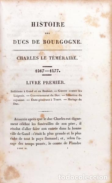 Livros em segunda m&atilde;o: BARANTE. (M. de) - HISTOIRE DES DUCS DE BOURGOGNE DE LA MAISON DE VALOIS, 1364-1477. [N.&ordm; 9]