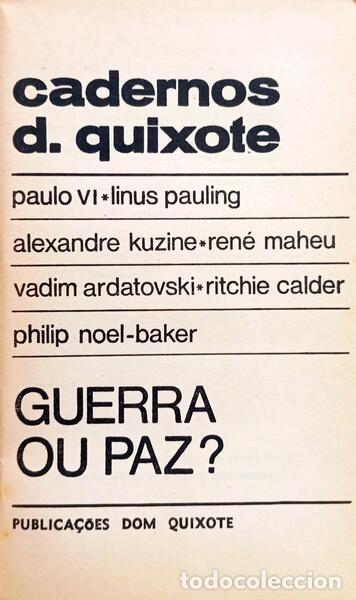 Libros: PAULING. (Linus) e outros. - GUERRA OU PAZ? - Foto 2
