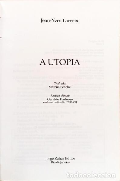Libros: LACROIX. (Jean-Yves) - A UTOPIA. - Foto 2
