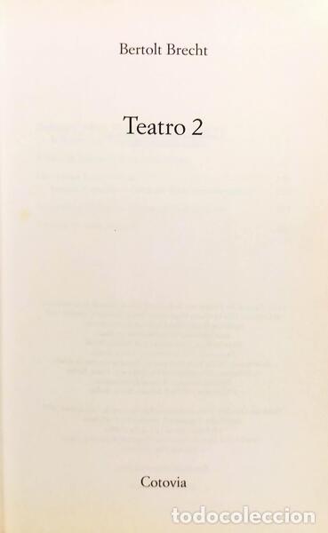Libros: BRECHT. (Bertolt) - TEATRO 2. - Foto 2