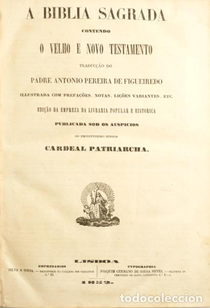 Libros: A BIBLIA SAGRADA CONTENDO O VELHO E O NOVO TESTAMENTO.