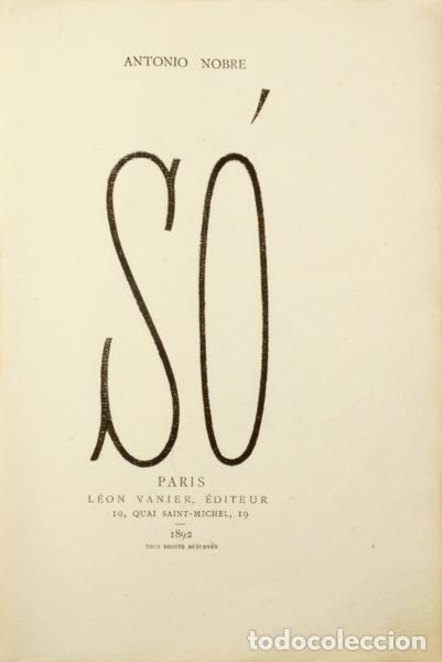 Libros: NOBRE. (Ant&oacute;nio) - S&Oacute;. [1.&ordf; EDI&Ccedil;&Atilde;O] - Foto 1