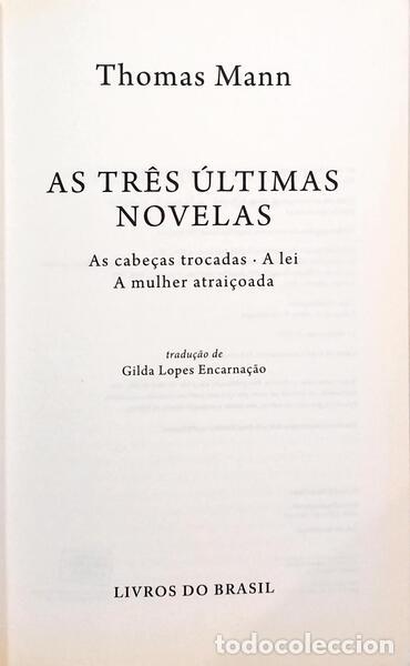 Libros: MANN. (Thomas) - AS TR&Ecirc;S &Uacute;LTIMAS NOVELAS. - Foto 2