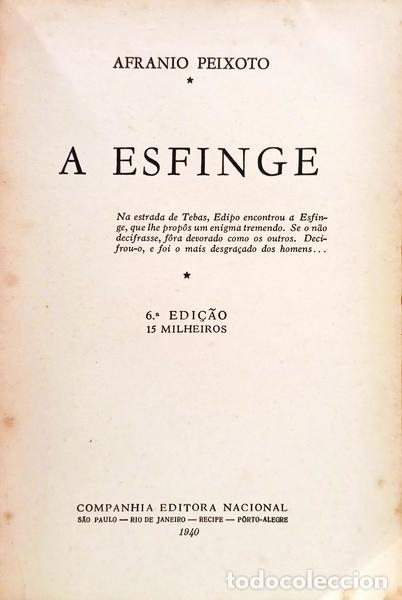 Libros: EIXOTO. (Afr&acirc;nio) - A ESFINGE. - Foto 1