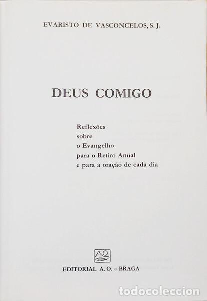Libros: VASCONCELOS. (Evaristo de) - DEUS COMIGO. - Foto 2