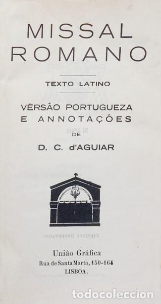 Livros em segunda m&atilde;o: MISSAL ROMANO.