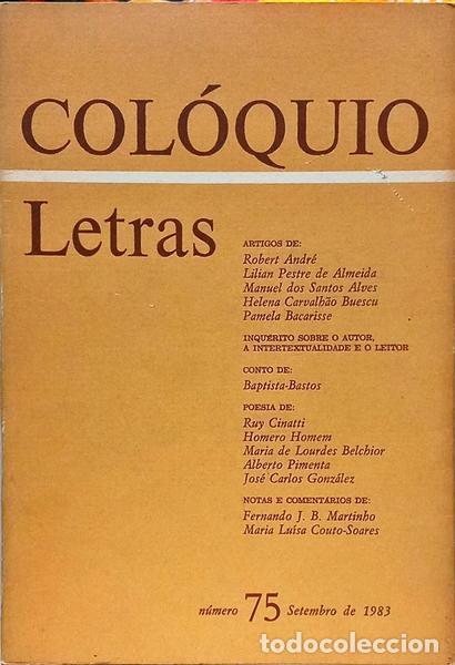 Libros: COL&Oacute;QUIO LETRAS, N.&ordm; 75, SETEMBRO 1983. - Foto 1