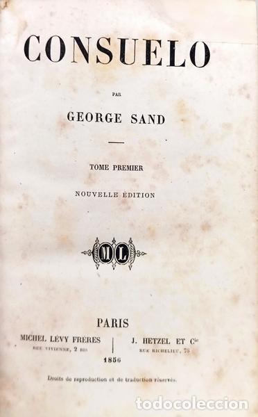 Libros: SAND. (George) - CONSUELO. [2 VOLS.] - Foto 1