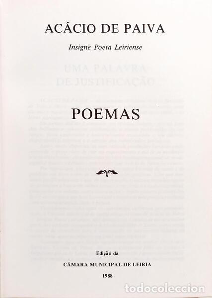 Libros: PAIVA. (Ac&aacute;cio de) - POEMAS. - Foto 2