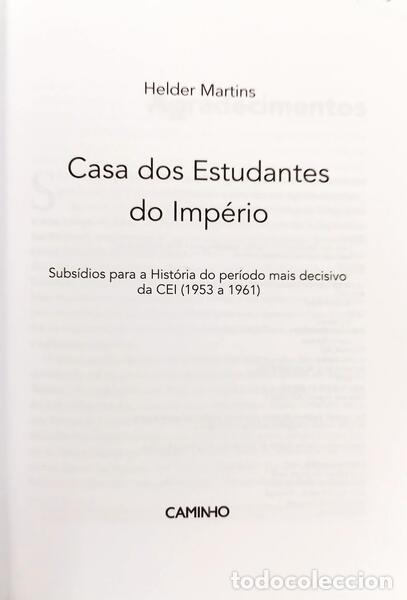 Libros: MARTINS. (Helder) - CASA DOS ESTUDANTES DO IMP&Eacute;RIO. - Foto 2