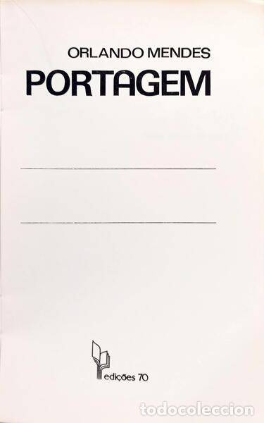Libros: MENDES. (Orlando) - PORTAGEM. - Foto 2