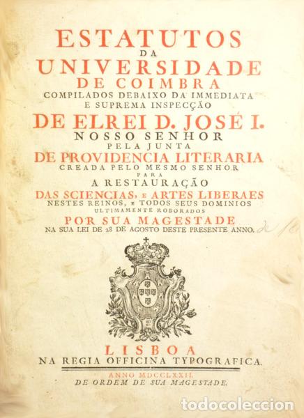 Libros: ESTATUTOS DA UNIVERSIDADE DE COIMBRA.