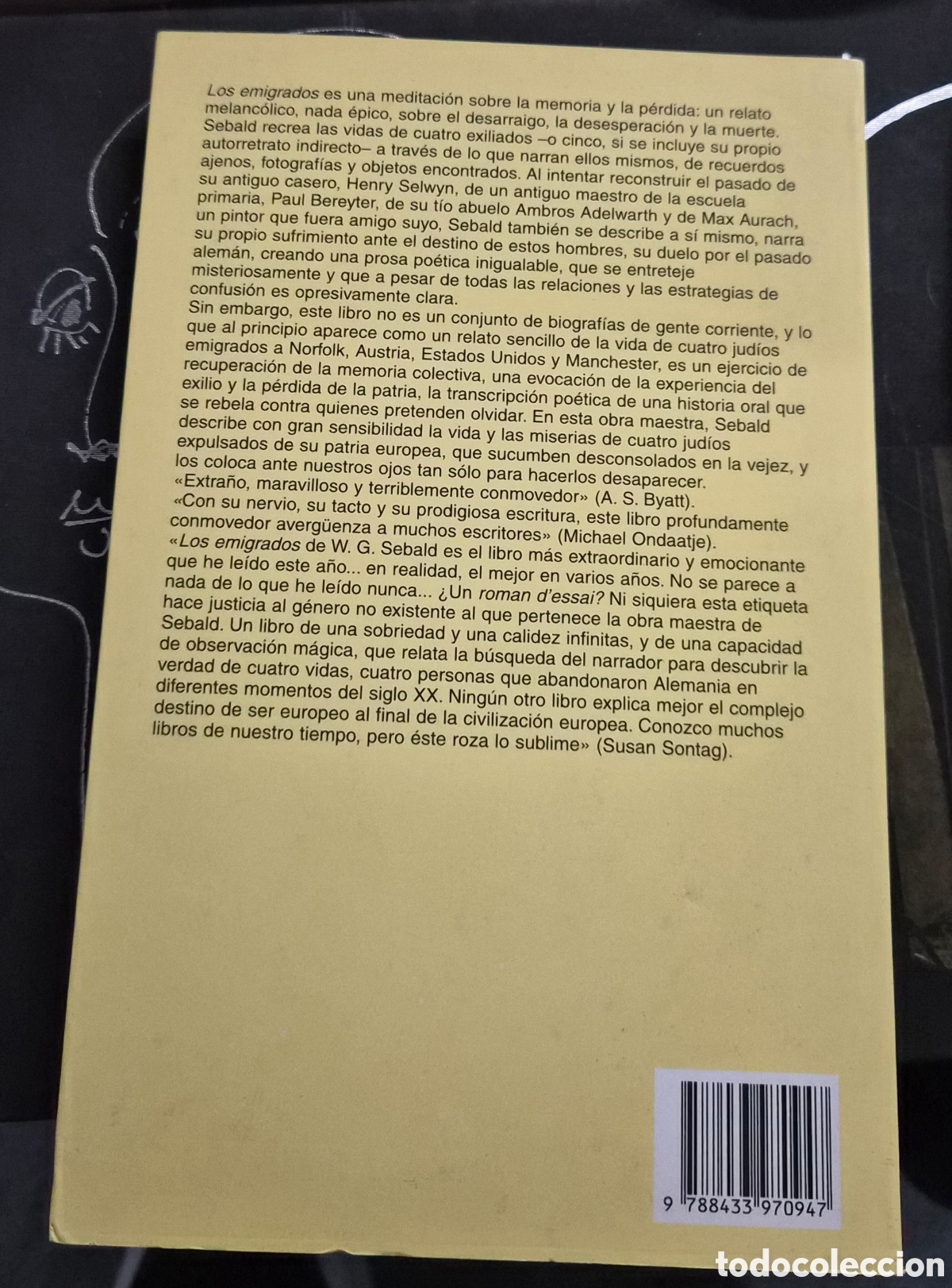 Libros: LOS EMIGRADOS. W. G. Sebald. Editorial Anagrama. - Foto 3