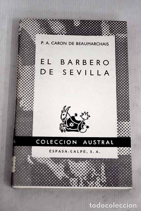 Libros: El barbero de Sevilla.- Beaumarchais, Pierre Augustin Caron de
