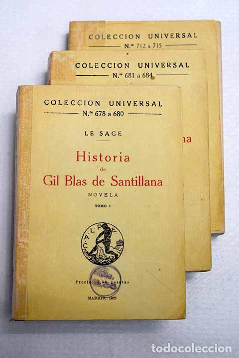 Libros: Historia de Gil Blas de Santillana.- Lesage, Alain-Ren&eacute;