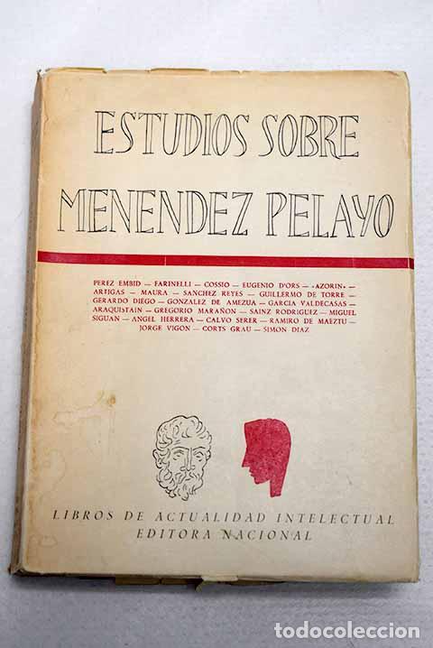 Livres: Estudios sobre Men&eacute;ndez Pelayo