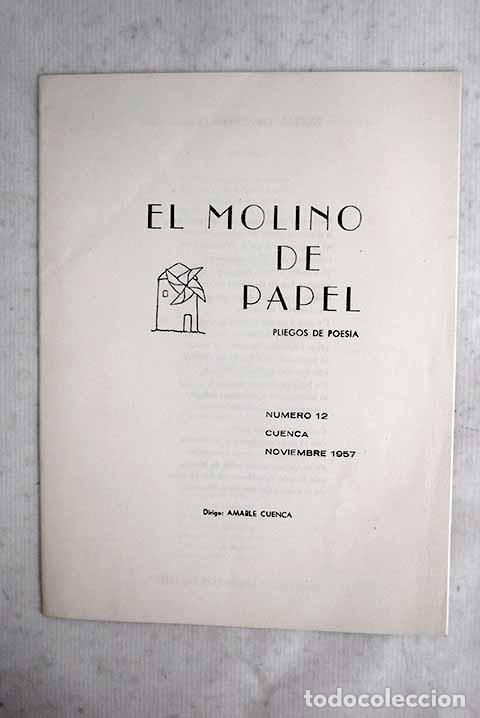 Livres: El molino de papel: pliegos de poes&iacute;a, n&uacute;mero 12