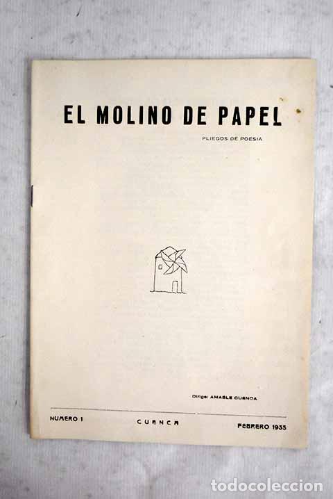Livres: El molino de papel: pliegos de poes&iacute;a, n&uacute;mero 1
