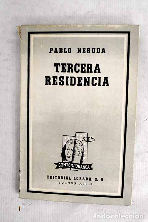 Libros: Tercera residencia: Neruda, Pablo.- Neruda, Pablo - Foto 1