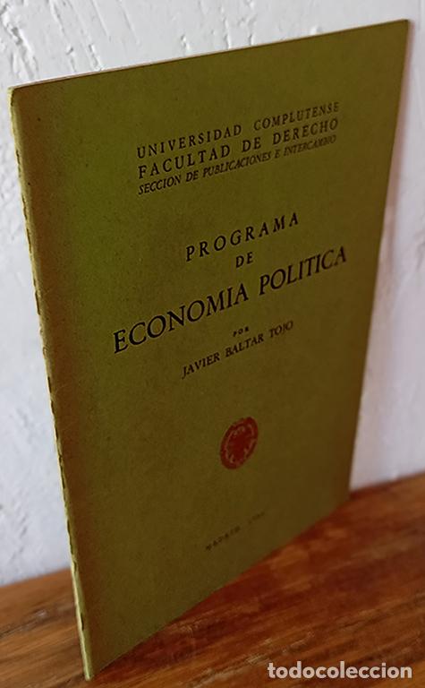 B&uuml;cher: PROGRAMA DE ECONOM&Iacute;A POL&Iacute;TICA - JAVIER BALTAR TOJO