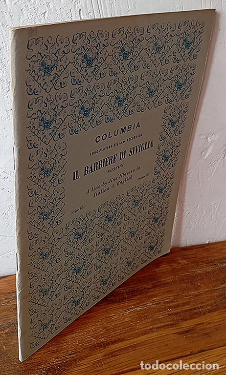 B&uuml;cher: IL BARBIERE DI SIVIGLIA line- by- line libretto initalian & english - ROSSINI