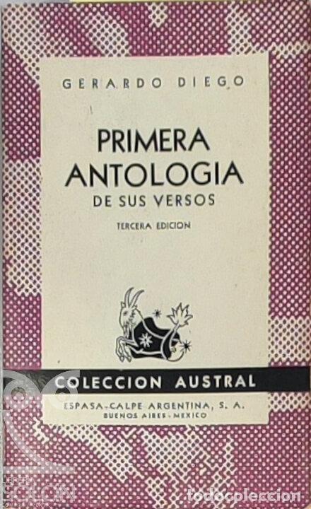 Libros: Primera antolog&iacute;a de sus versos - Gerardo Diego