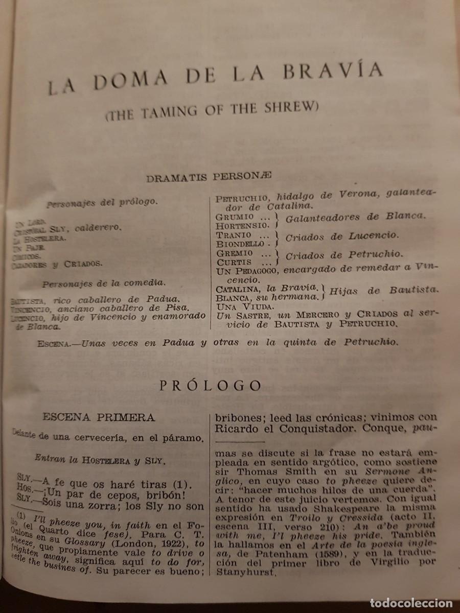 Libros: WILLIAM SHAKESPEARE - OBRAS COMPLETAS - ED. AGUILAR - 1945 - Foto 19