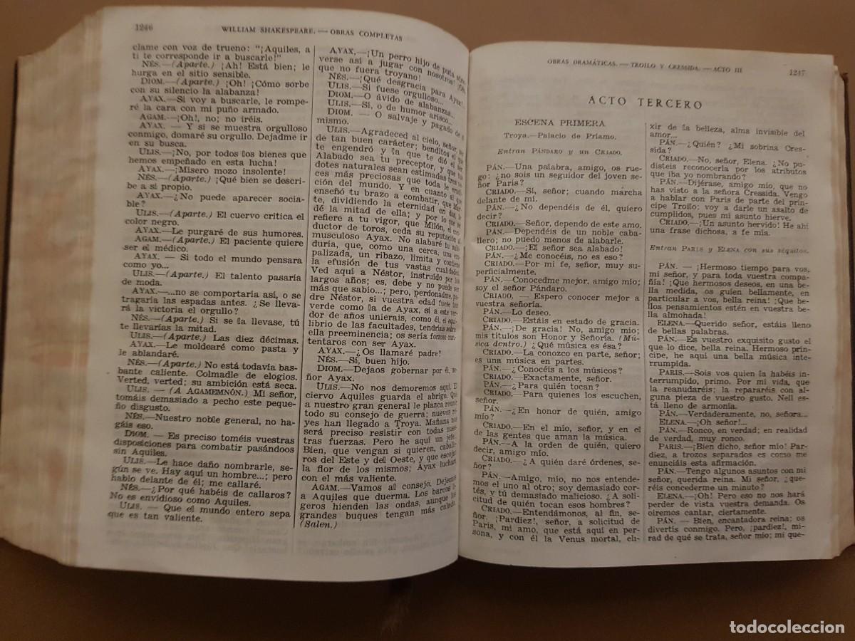 Libros: WILLIAM SHAKESPEARE - OBRAS COMPLETAS - ED. AGUILAR - 1945 - Foto 22