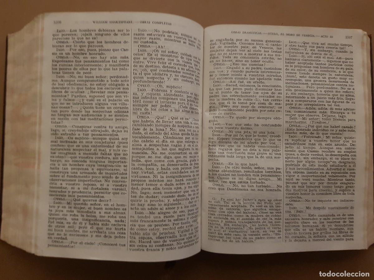 Libros: WILLIAM SHAKESPEARE - OBRAS COMPLETAS - ED. AGUILAR - 1945 - Foto 23