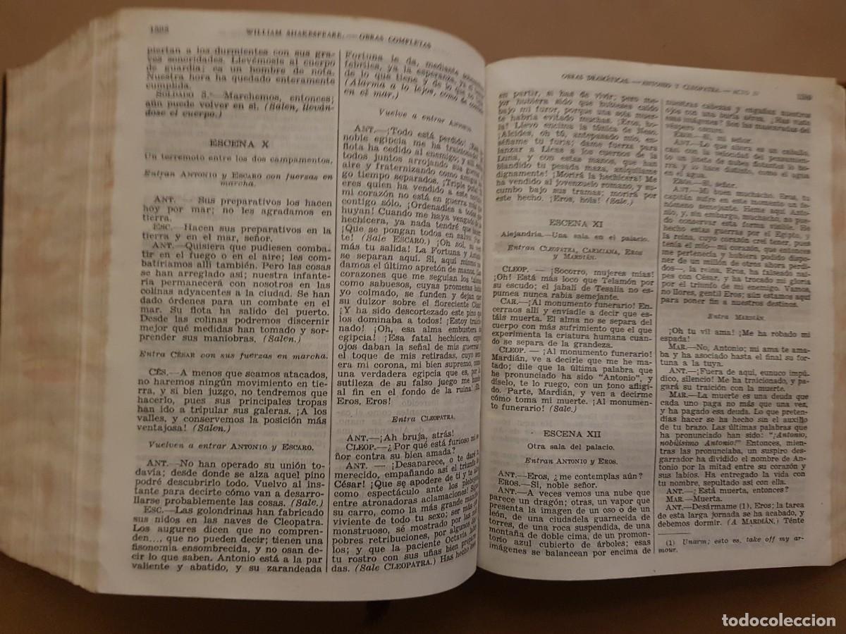 Libros: WILLIAM SHAKESPEARE - OBRAS COMPLETAS - ED. AGUILAR - 1945 - Foto 25