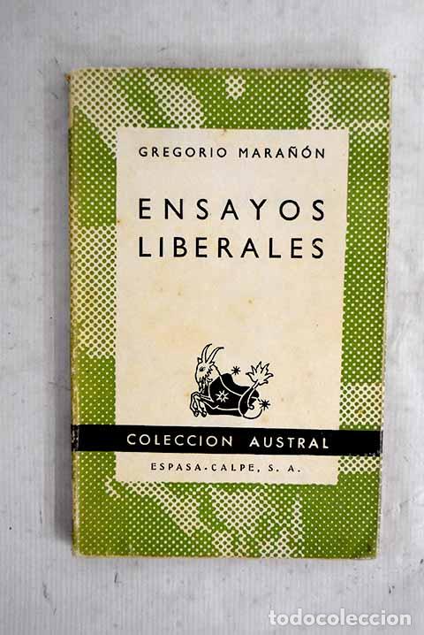 Livres: Ensayos liberales: Mara&ntilde;&oacute;n, Gregorio.- Mara&ntilde;&oacute;n, Gregorio