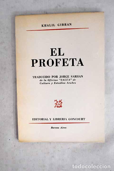 Libros: El profeta: Gibran, Gibran Jalil.- Gibran, Gibran Jalil