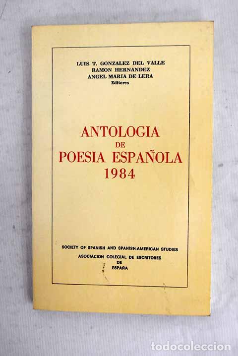 books: Antolog&iacute;a de poes&iacute;a espa&ntilde;ola, 1984