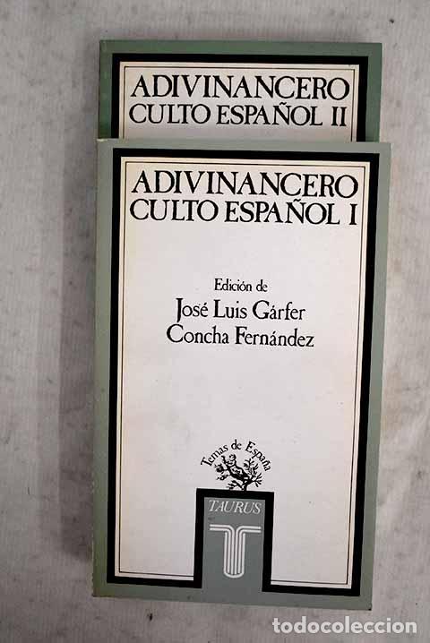 Libros: Adivinancero culto espa&ntilde;ol