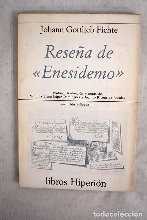 B&uuml;cher: Rese&ntilde;a de Enesidemo : ( Gaceta literaria general , Jena, 11-12 de febrero de 1794)