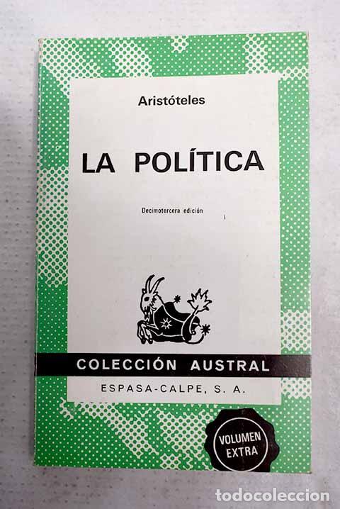 Libros: La pol&iacute;tica: Arist&oacute;teles.- Arist&oacute;teles