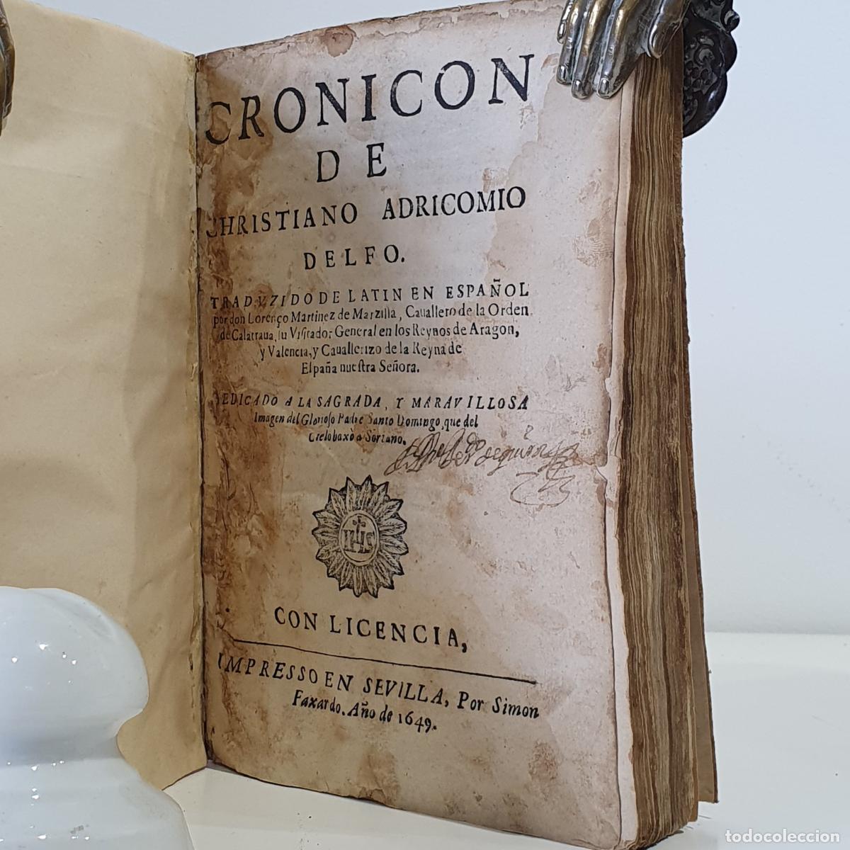 books: Cronicon de Christiano Adricomo Delfo. Traducido de latin en Espa&ntilde;ol por D. Lorenzo Martinez de Marc