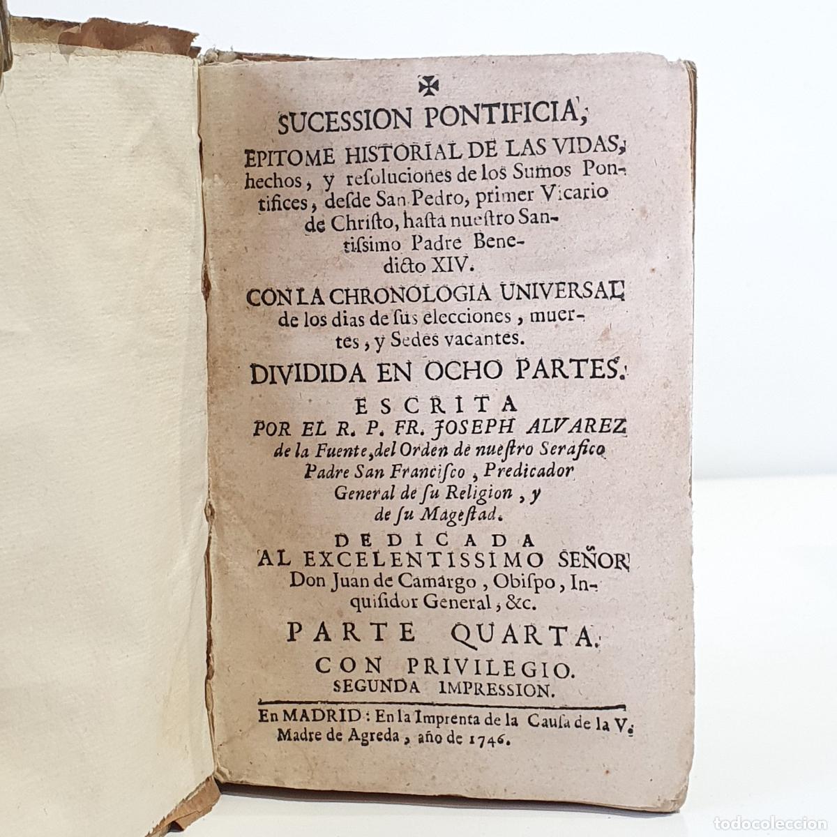 B&uuml;cher: Sucesi&oacute;n pontificia, ep&iacute;tome historial de las vidas, hechos y resoluciones de los Sumos Pont&iacute;fices,