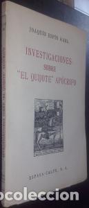 Libros: Investigaciones sobre El Quijote ap&oacute;crifo - ESP&Iacute;N RAEL, Joaqu&iacute;n: