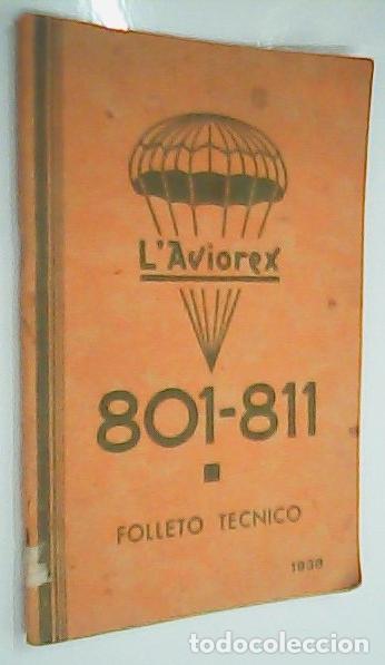 Libros: Folleto t&eacute;cnico de los Paraca&iacute;das Aviorex. Tipo 80I Dorsal de seda. Tipo 8II Asiento de seda - PARAC