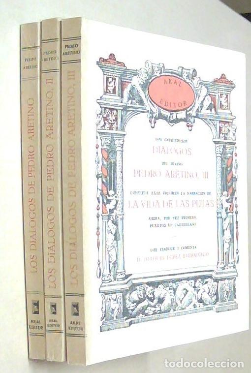 B&uuml;cher: Los di&aacute;logos del divino .... Generalmente denominados Di&aacute;logos putescos. FACSIMIL. 3 tomos - ARETINO