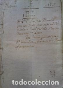 books: Posesi&oacute;n. Lorca 1812. Reverend&iacute;simo Padre Juan Pedro Alc&aacute;ntara Gonzales Pardo, Comendador del Ral y