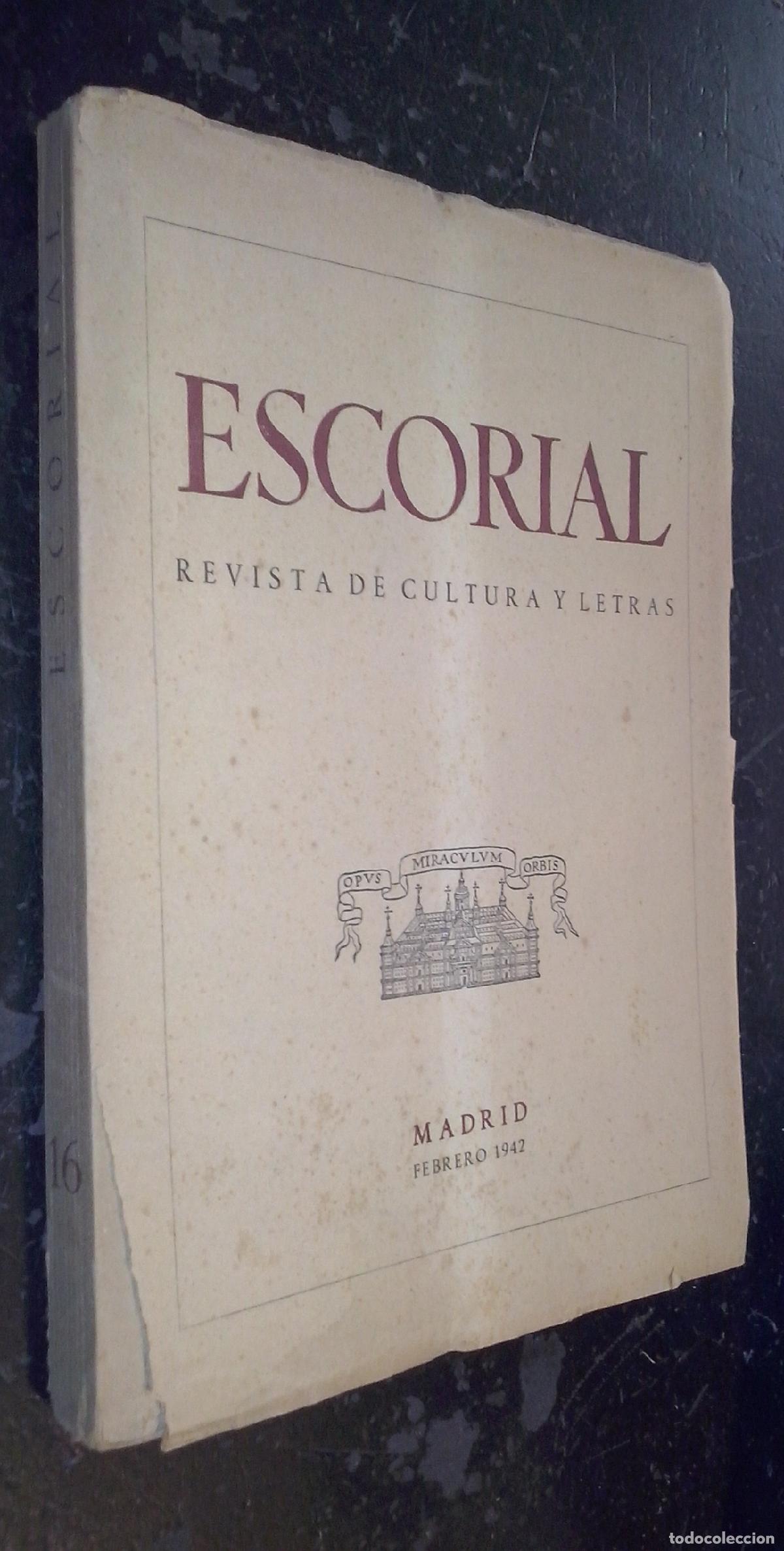 B&uuml;cher: Escorial. Revista de cultura y letras. N&ordm; 16. Febrero 1942 - REVISTA: