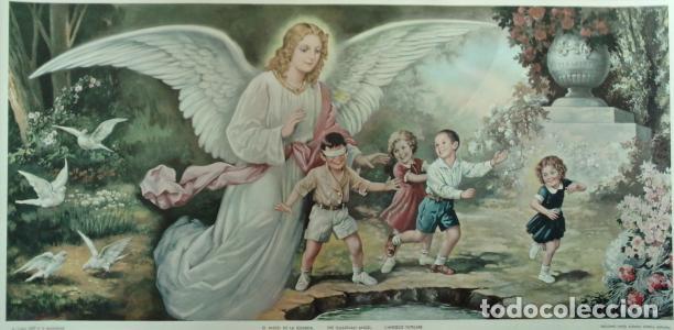 Libri di seconda mano: EL &Aacute;NGEL DE LA GUARDA. 80x36 cms - &Aacute;ngel Alem&aacute;n:
